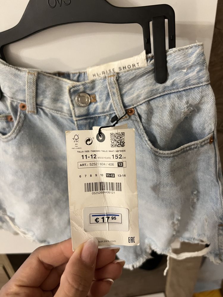 НОВО! Къси дънки ZARA -152 см, 24,99лв