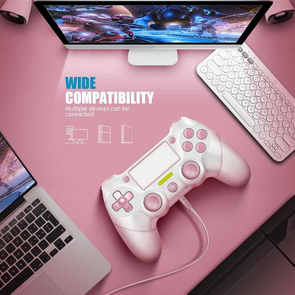 Controler AceGamer PS4,wireless,vibrație,mufă stereo căști,touchpad