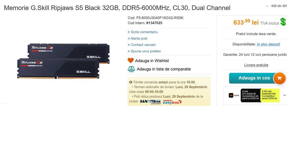 Unitate PC Gaming I7 / 32GB DDR5 / 2TB  NVME / MSI RTX 4080 / WI-FI