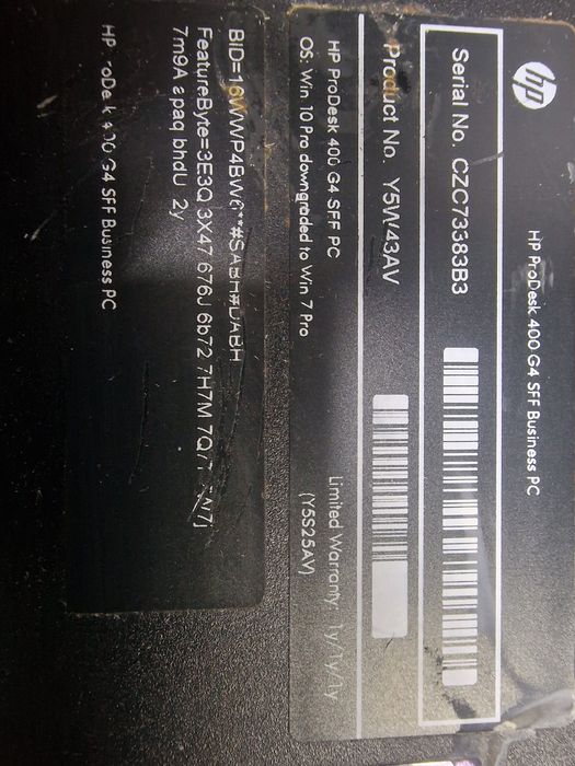 HP ProDesk 400 G4 SFF I5
