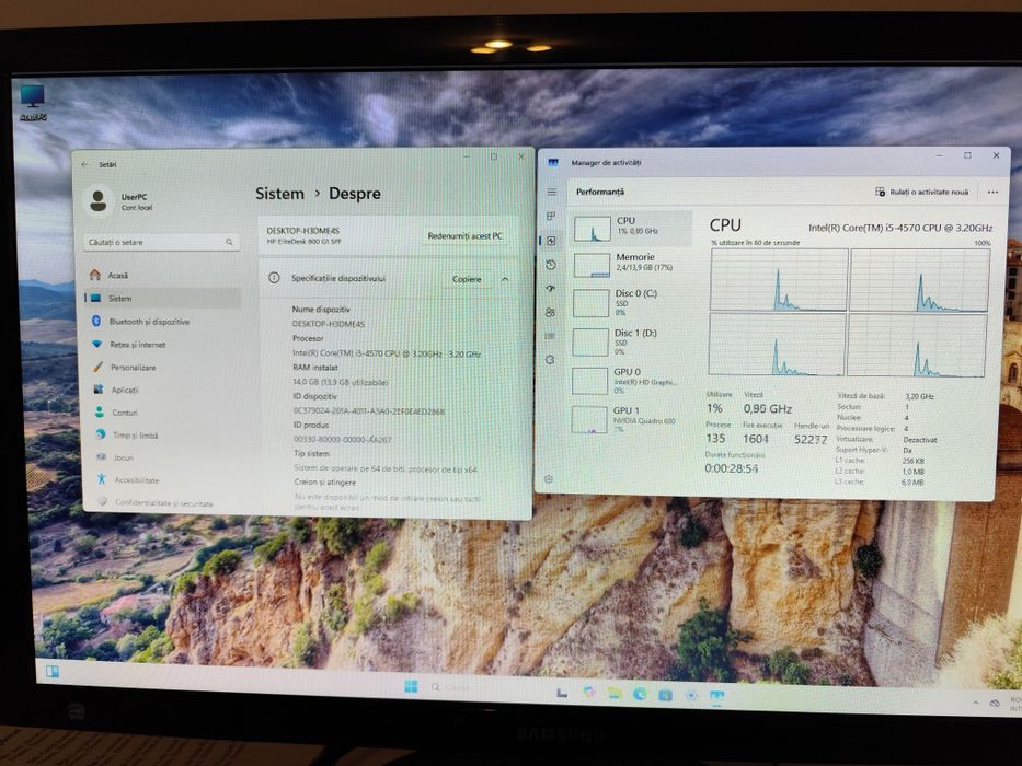 PC HP ElitDesk 800 G1 SFF Intel core I5 4570
