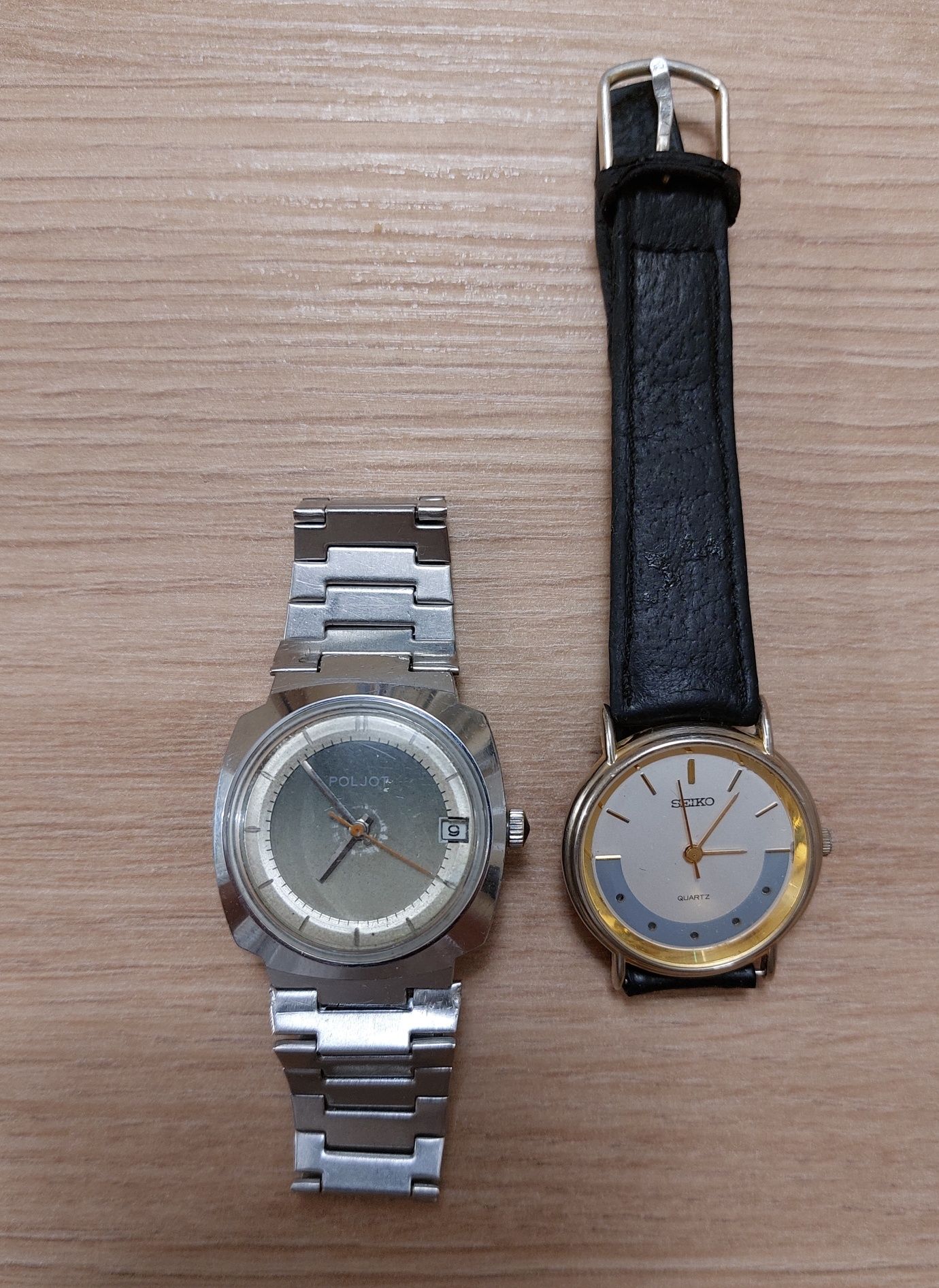 Ръчни часовници POLJOT и SEIKO.