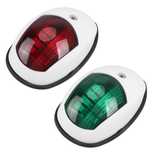 Set 2 lampi LED de navigatie pentru barca, Plastic, Alb