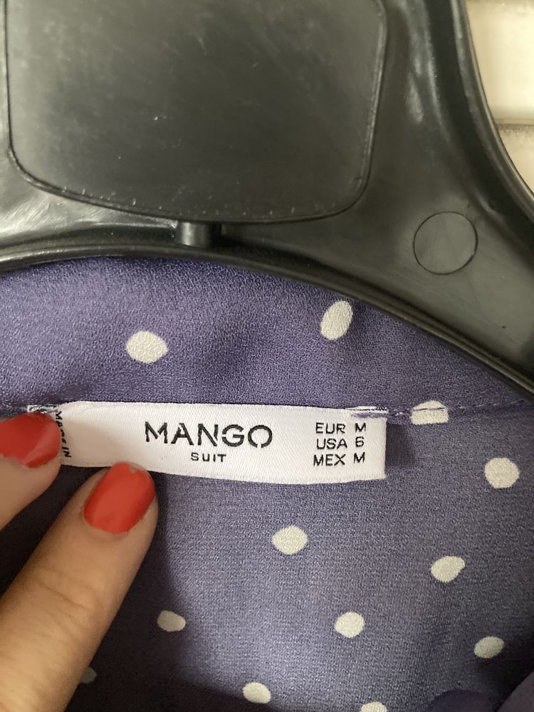 Bluza violet Mango, cu bulinute marimea M