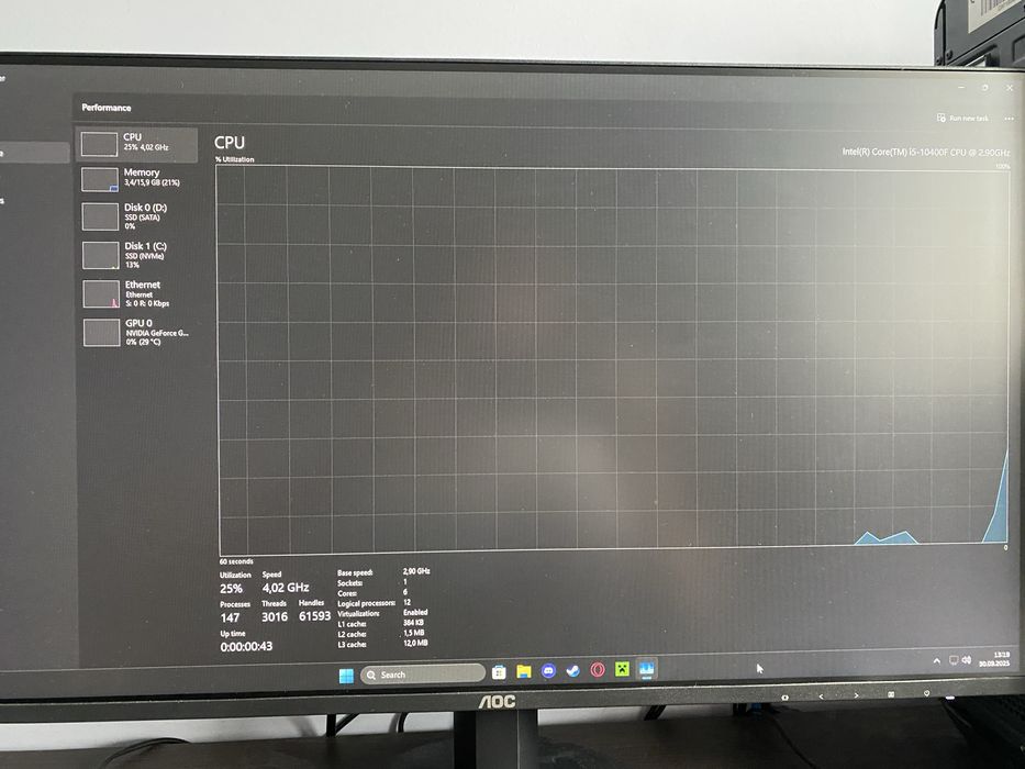 Pc gaming i5-10400f GTX1070 16 gb ram 1tb storage