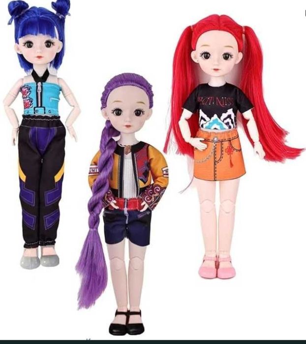 Комплект 3 броя Пееща K-POP Demon Hunters Кукла