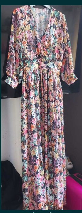 Rochie deosebita, vaporoasa, înflorata, lunga/evenimente mas.XS/ S mic