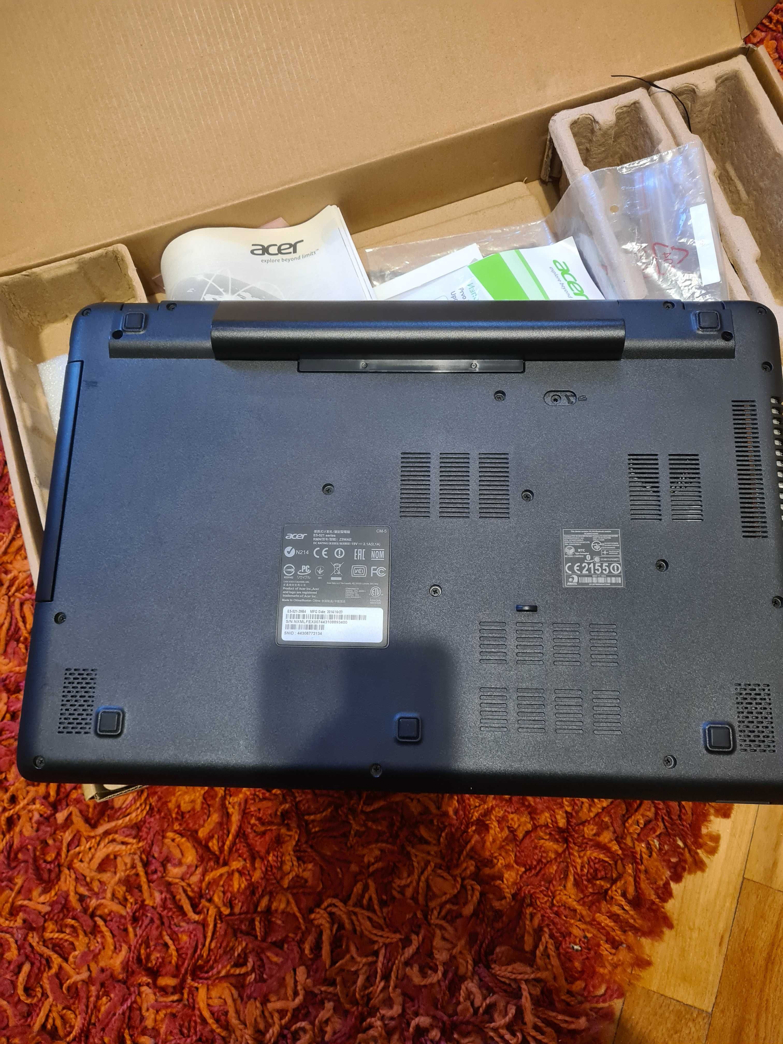 Laptop ACER ASPIRE E5-521-39B4 + cadou geanta laptop