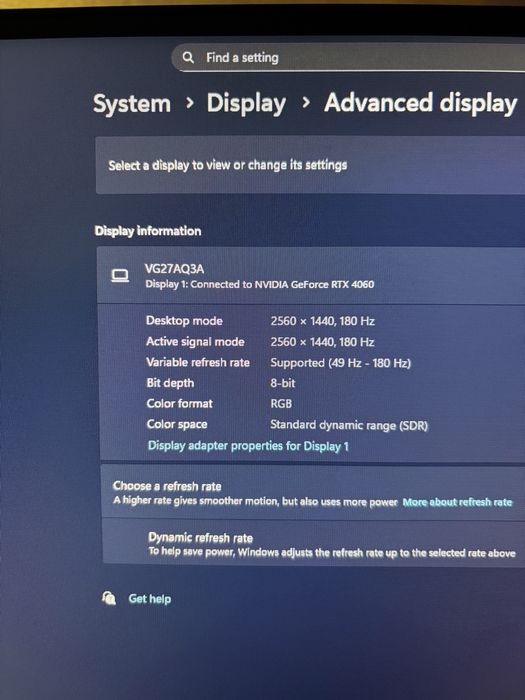 Monitor Gaming Asus TUF WQHD 27 inch 2k 180hz