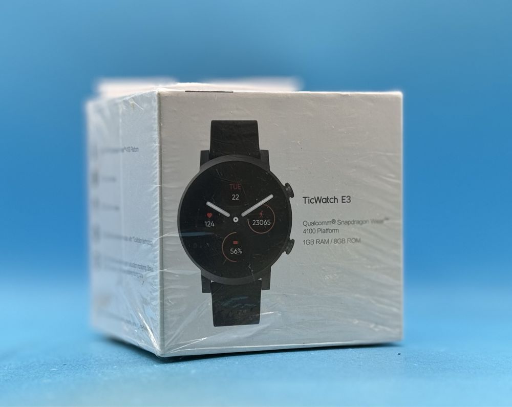 НОВ!!! Смарт часовник Mobvoi TicWatch E3, 47 мм, GPS, IP68, Черен