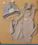 Cardigan Cocodrillo, caciula CandA, Lot haine bebe marime 56, marime62