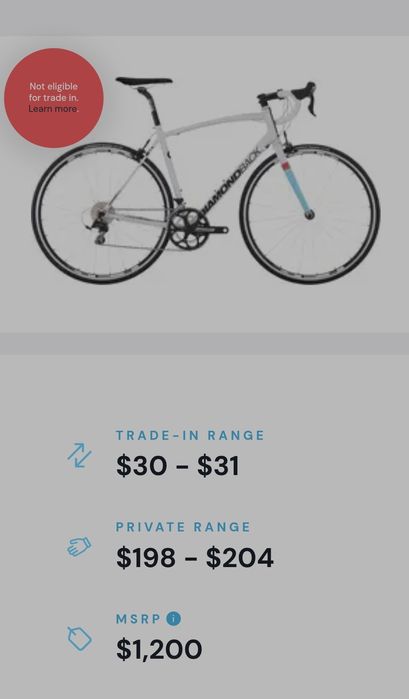 Шоссейный велосипед Diamond .USA  гончикBack. USA