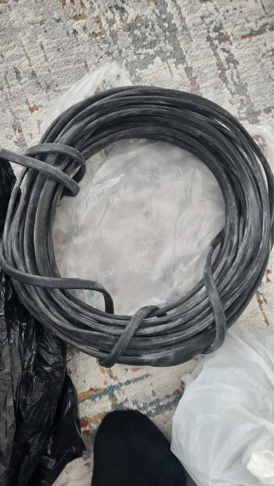 Силовой гибкий кабель в резиновой изоляции, б/у