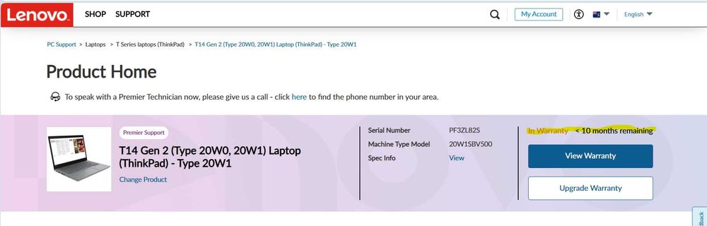 Laptop Lenovo T14 Gen2 Intel i5 16GB RAM 14" IPS