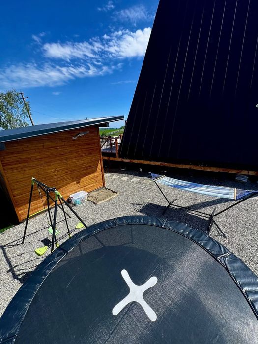 Cabană tip-a frame ciubăr/saună/foisor incalzit