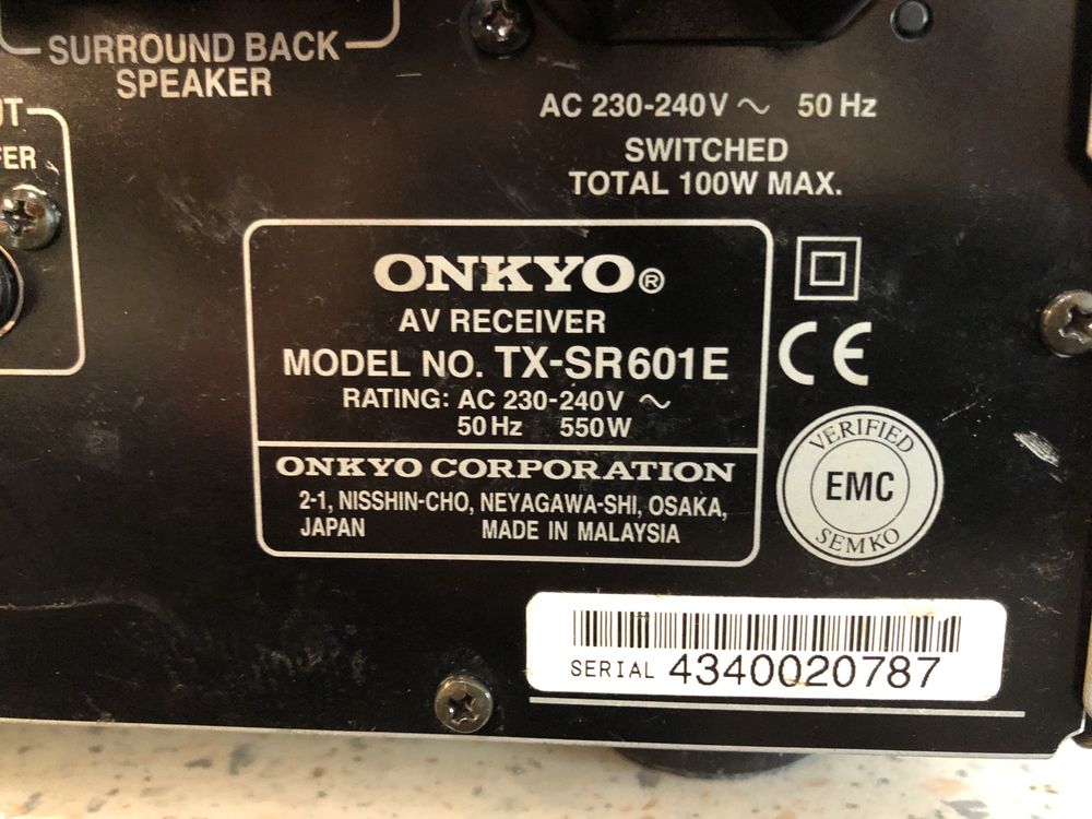 Onkyo TX-SR601e resiver