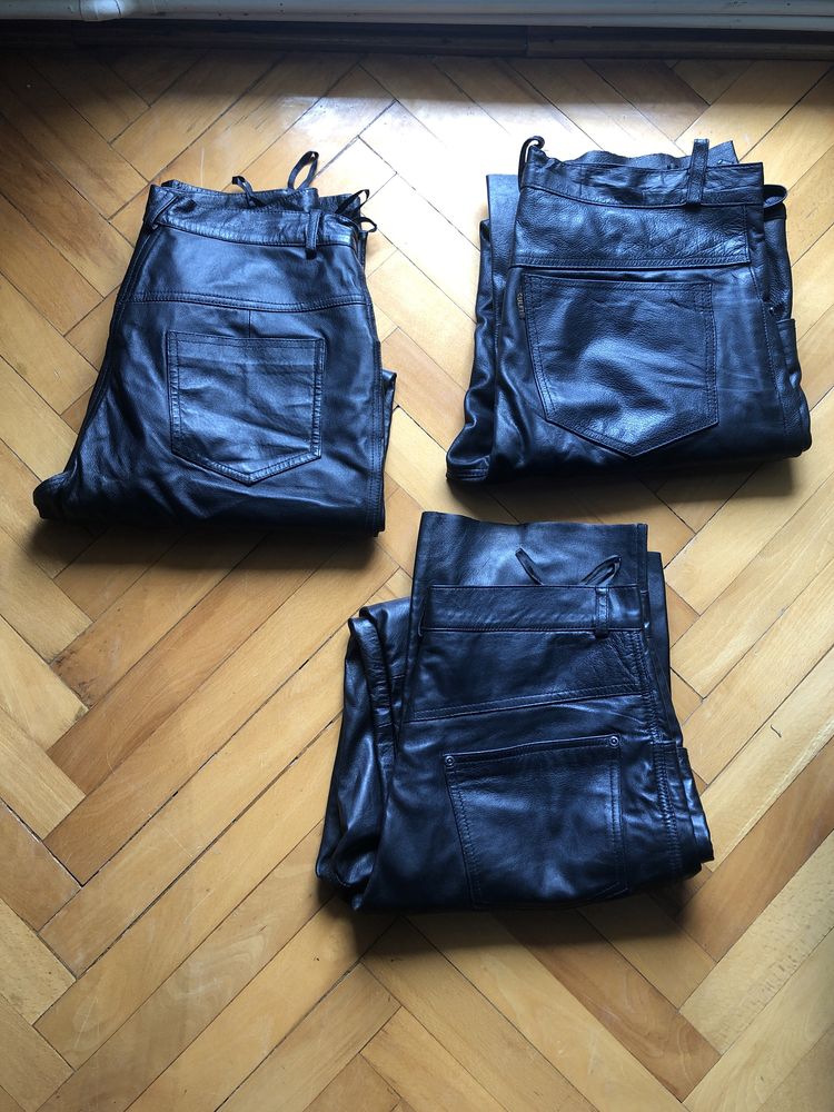 Pantaloni din piele,culoare neagra