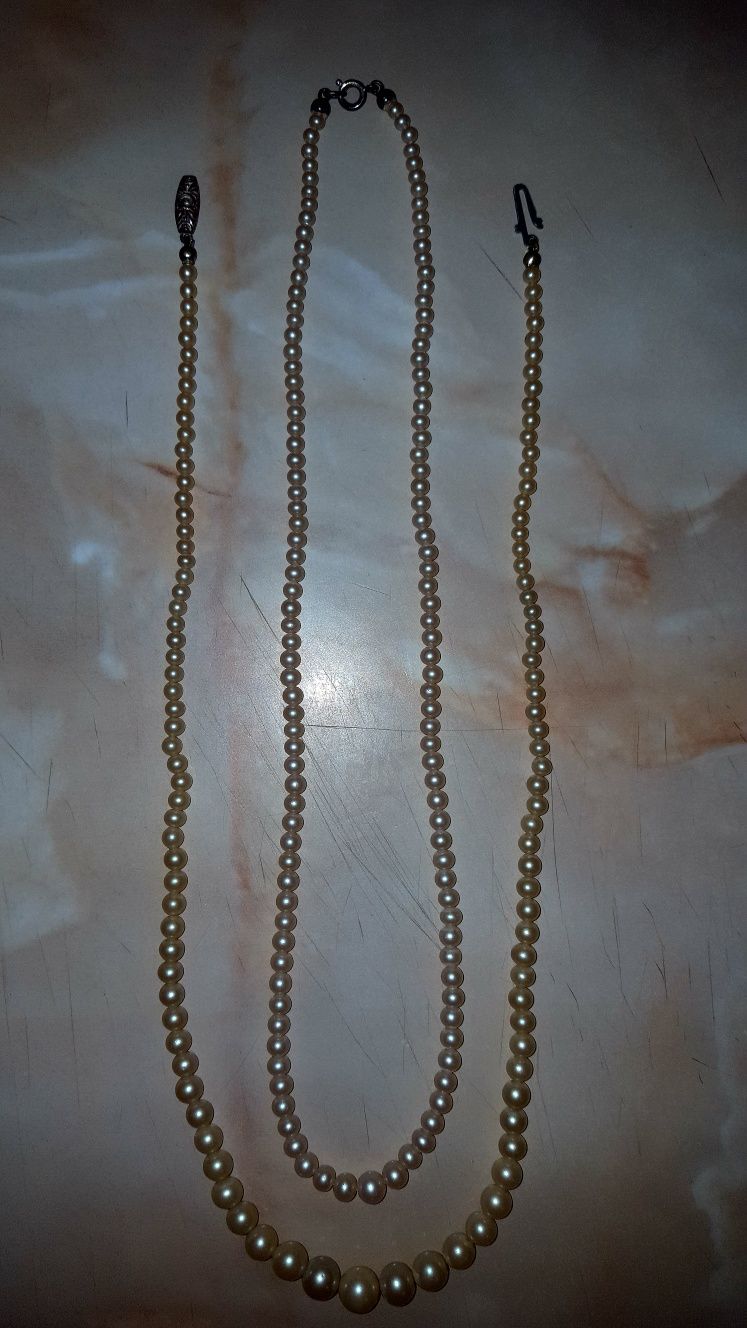 coliere din perle cu inchizatoare din argint 835