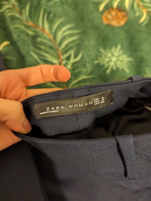 Pantaloni office bleumarin ZARA