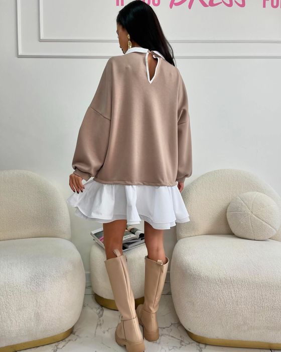 Кафява рокля LBD