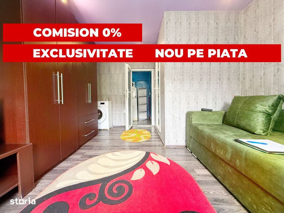 Garsoniera 21mp, etaj 3/4 -Comision 0%- Zona Buziasului- AEM