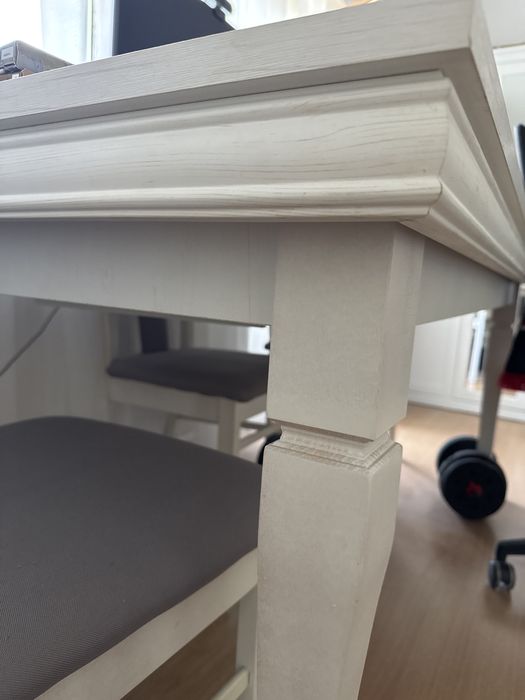 Vand masa dining Mobexpert lemn masiv+ scaune optional