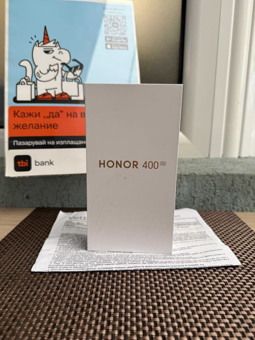 НОВ! 36 Месеца ГАР. Honor 400 Лизинг от 26лв/м 8/512gb Midnight black
