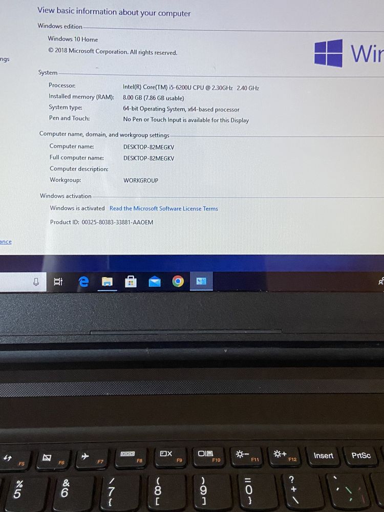 Lenovo 15,6” •Procesor i5-6200U (Gen 6)• 8Gb ram • SSD