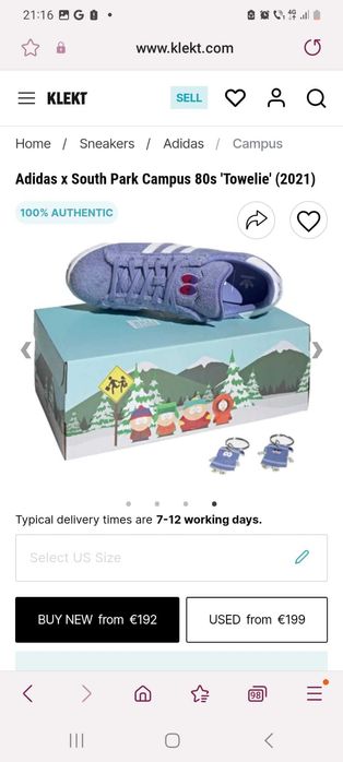 Adidas x South Park Campus 80s 'Towelie' (2021)