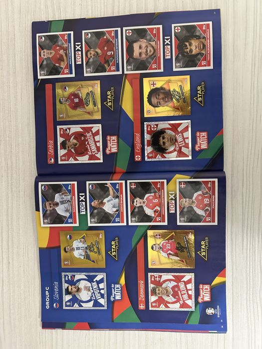 Topps Euro 2024 – напълно попълнен албум (вкл. златни стикери)