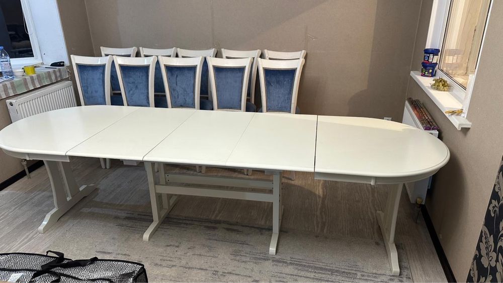 Стол и стулья 10 шт