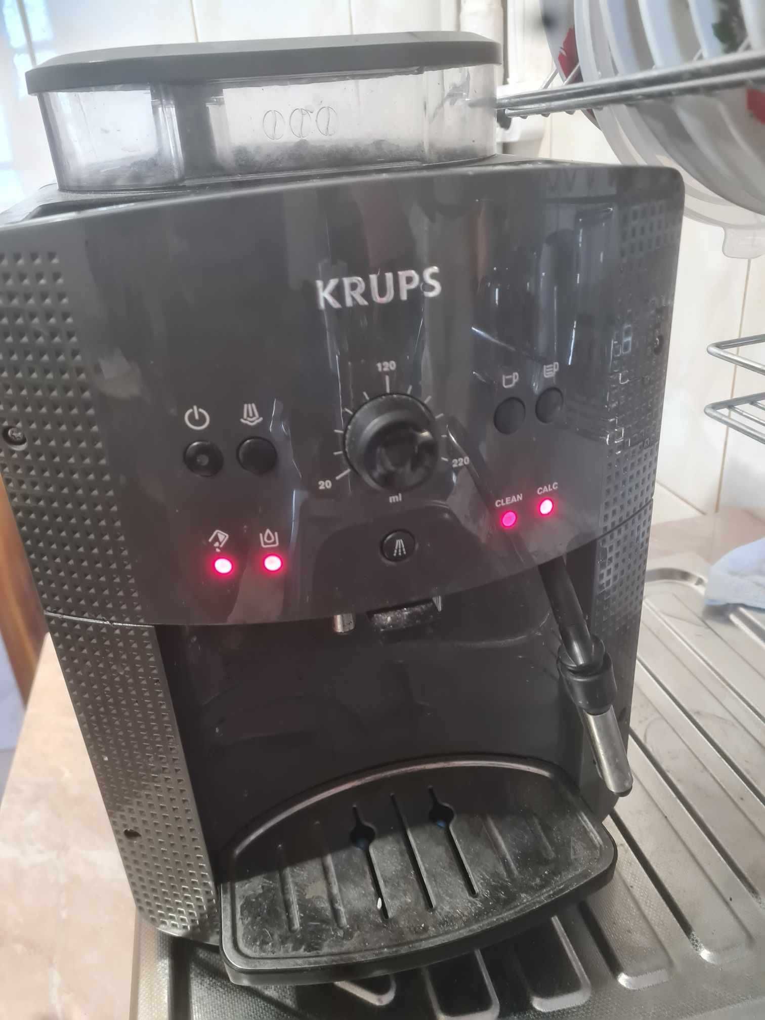 expresor cafea boabe Krups