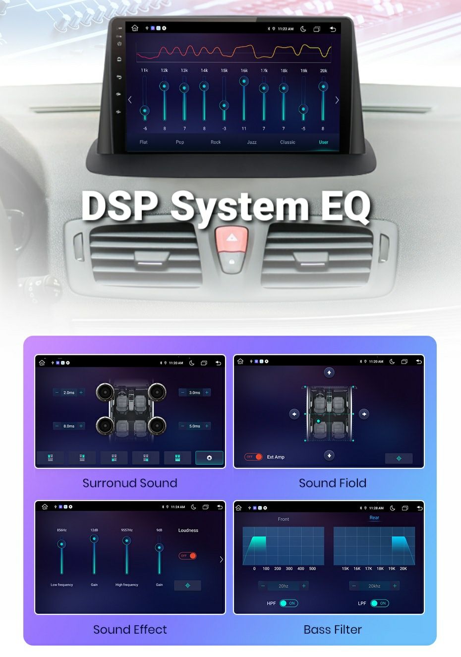 Navigatie Android dedicat Renault Megan 3 (2009-2015)