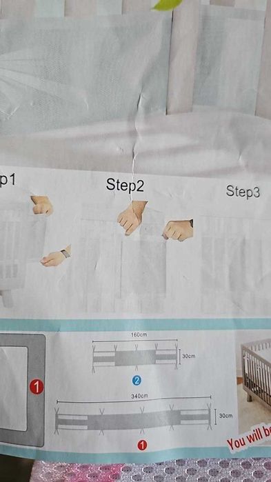 Sunny smile Обиколник за бебешко креватче, комплект от 2 броя