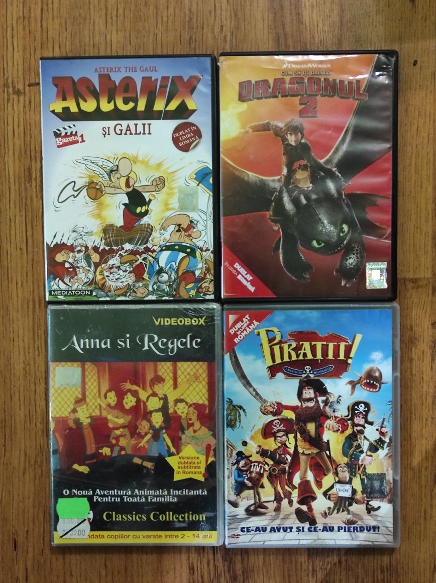 Desene animate dvd-uri in limba romana Anna și Regele, Asterix,Lazy To