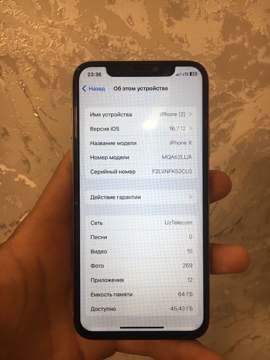 Iphone X 64gb yaxshi xolatda