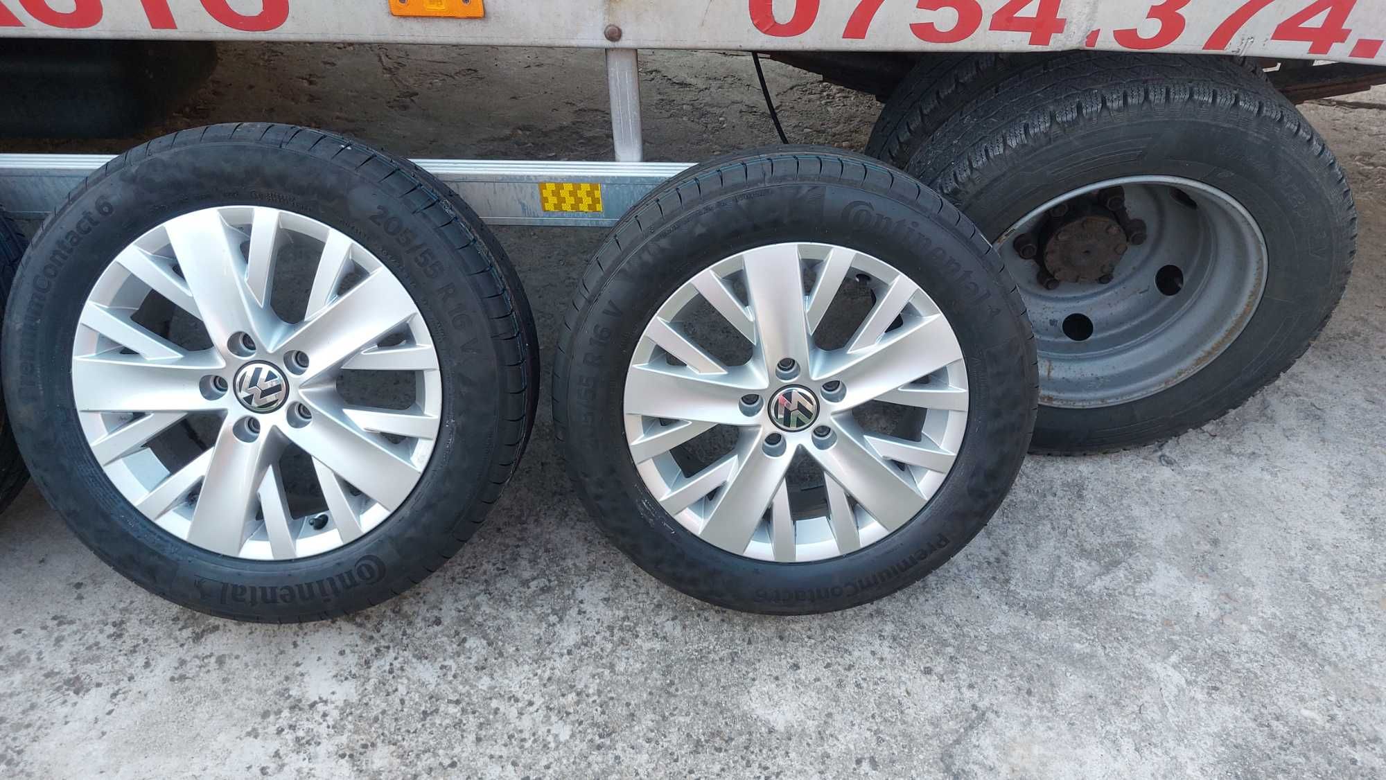 4 jante noi 16'' VW cu cauciucuri noi 205/55/16 Continental