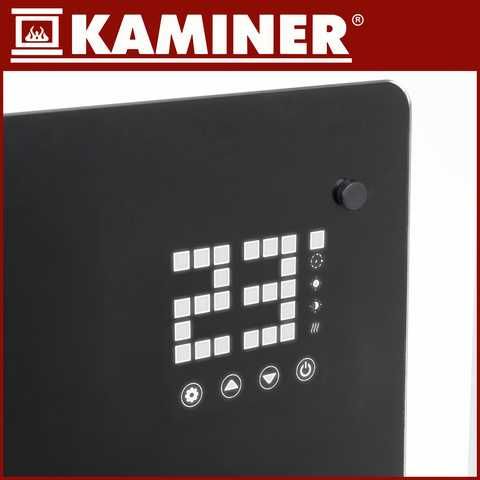 Стъклен електрически конвектор Zelva Kaminer с WiFi управление, 2500W