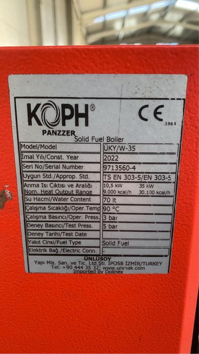 Centrala termica pe lemn Koph 35 kw