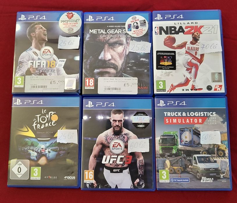 Jocuri ps 4 ( folosit o singura data)