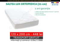 Saltea 120x200 cm - Lux Ortopedica (inaltime 21 cm)