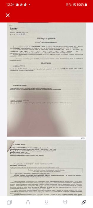 Teren intravilan 2200mp Cosoveni