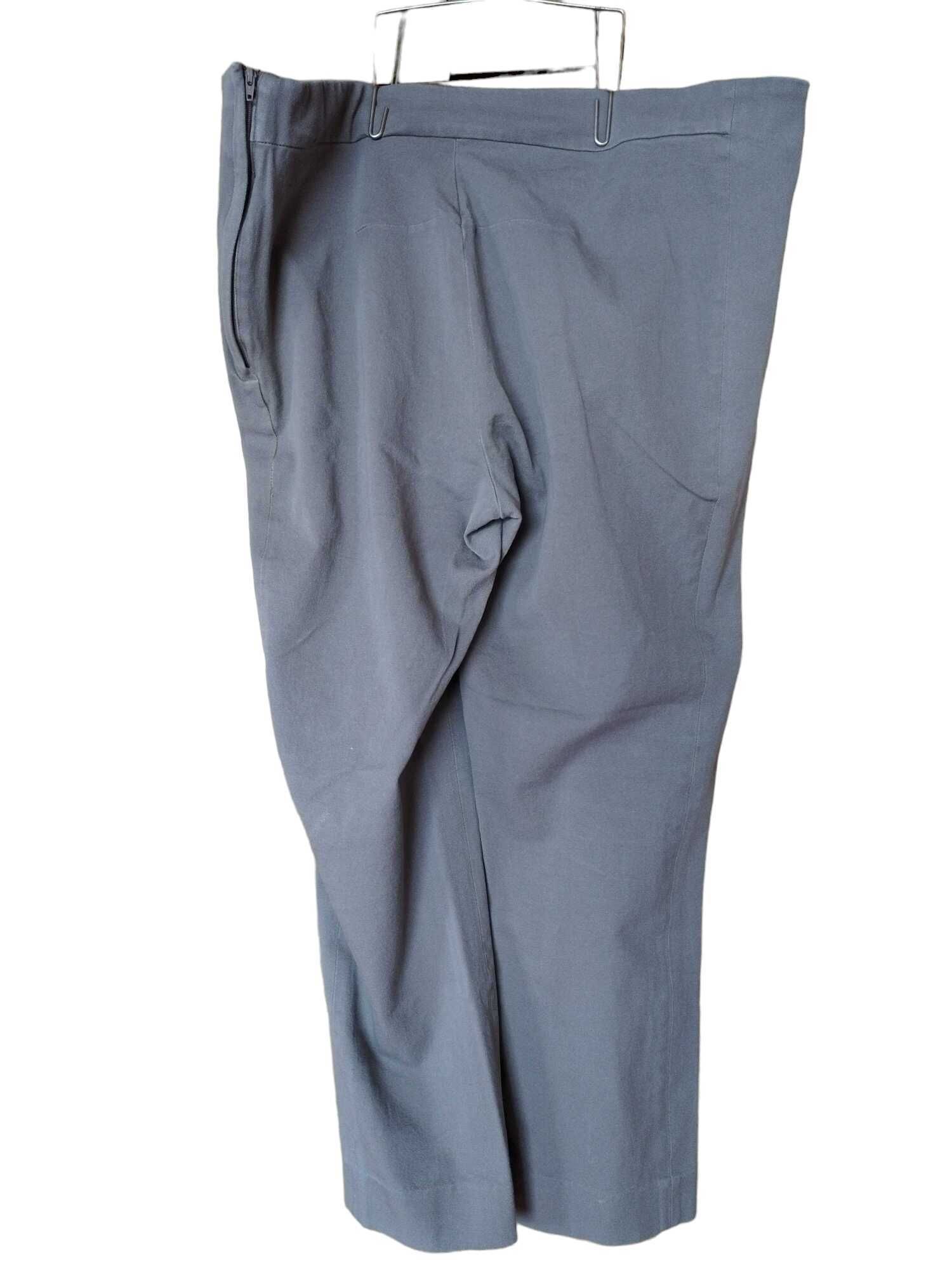 Дамски ежедневен панталон H&M, 94% памук, 6% еластан, Светлосив, 46