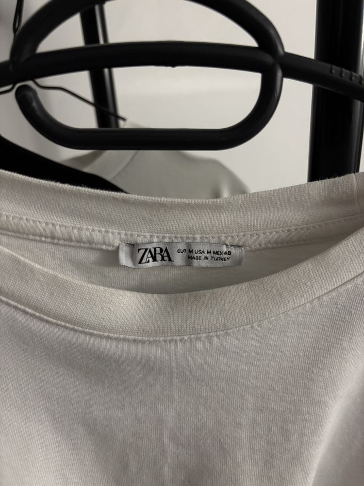 Zara бяла тениска