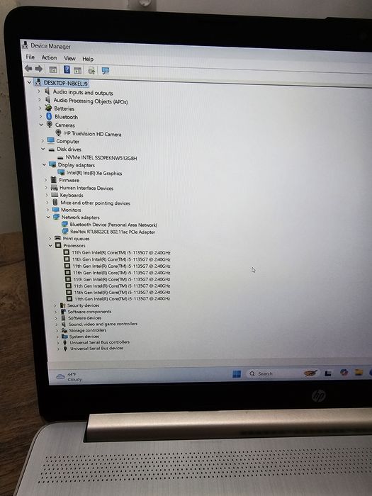 Laptop HP i5-1135G7 / Ssd 512gb / Intel Iris Xe graphics