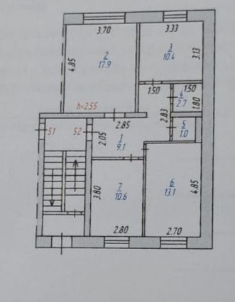 3 х комнатная квартира 64 кв.метра