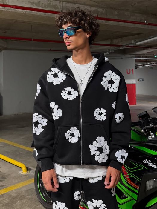 Zip hoodie Denim Tears, зипка