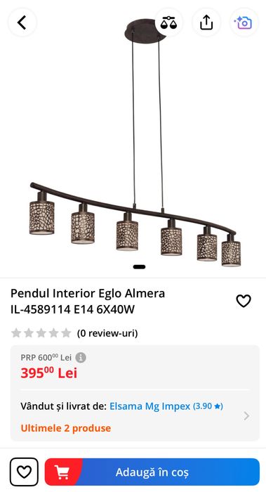 Lustra suspendata stare foarte buna