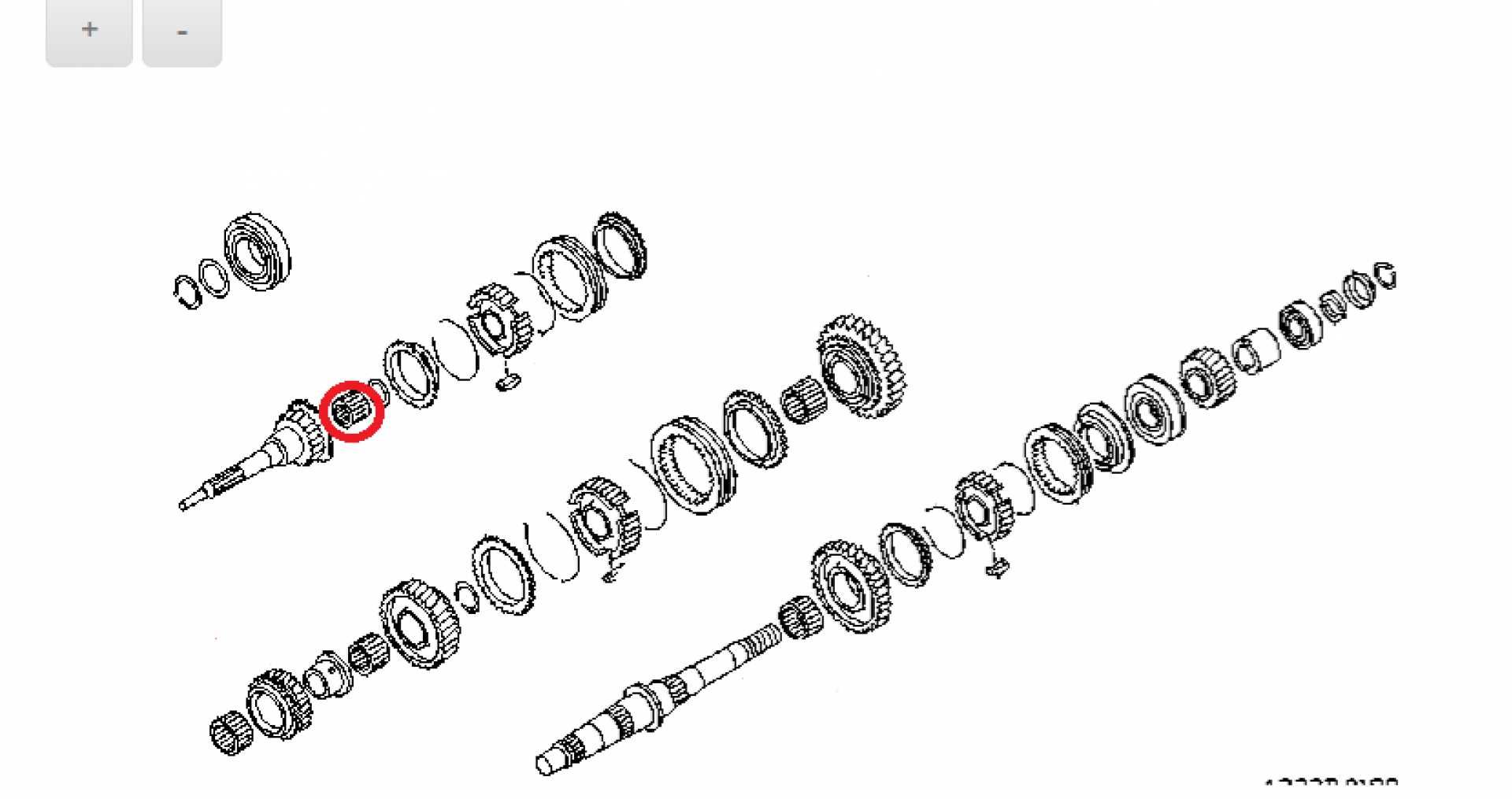 Rulment cu ace cutie viteza OEM Nissan Patrol Y60 Y61