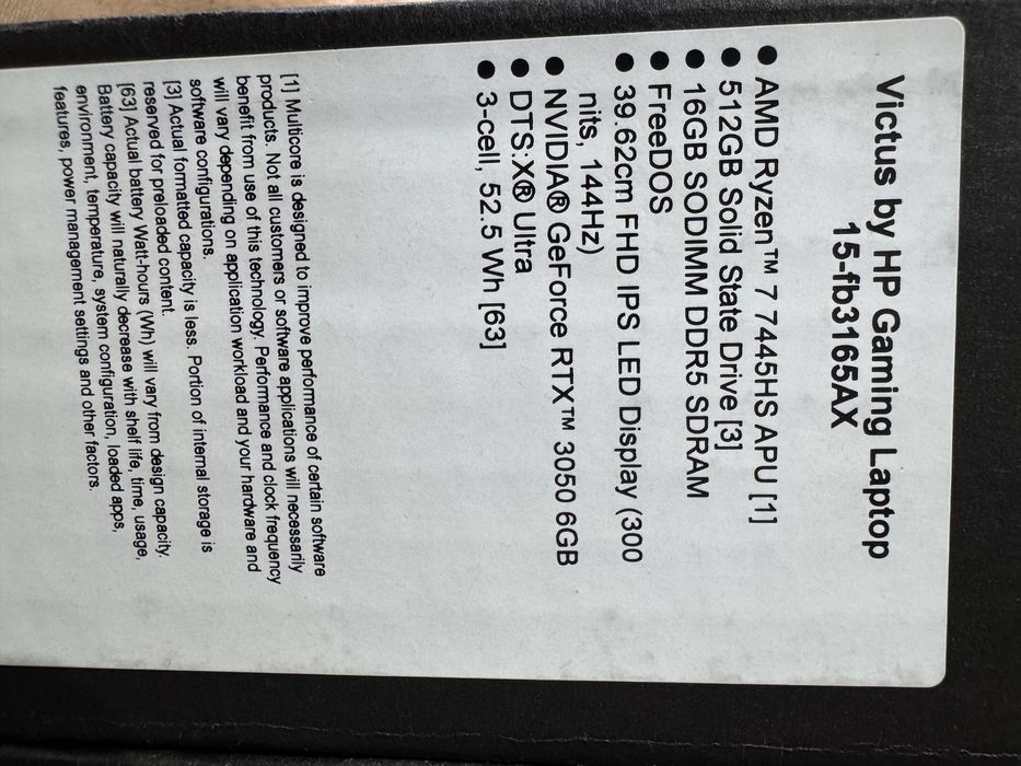 Hp victus Amd  R7-7445HS